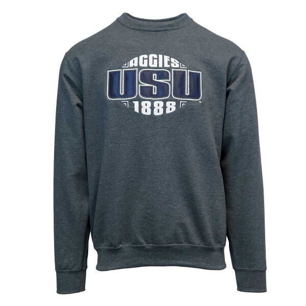 Aggies USU 1888 Football Heritage Crew Sweatshirt Charcoal